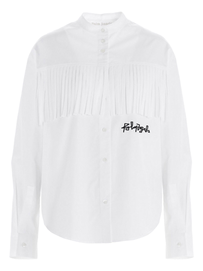 Shop Palm Angels Women's Shirts -  - In White Cotton