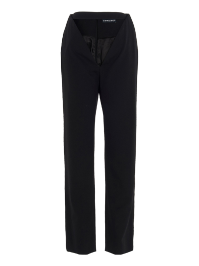 Shop Y/project V Neck Line Pants In Black