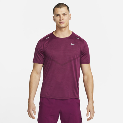 Nike Dri-fit Adv Techknit Ultra Men's Short-sleeve Running Top In Burgundy  Crush,sangria | ModeSens