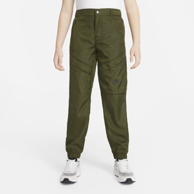 Shop Nike Sportswear Big Kids' (boys') Woven Utility Pants In Green