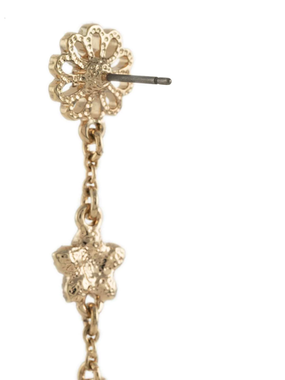 Shop Marchesa Notte Dangle Floral Earrings In Gold