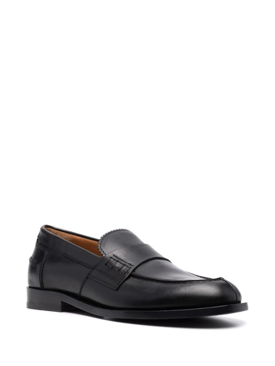 Shop Buttero Shark Tooth-tongue Loafers In Schwarz