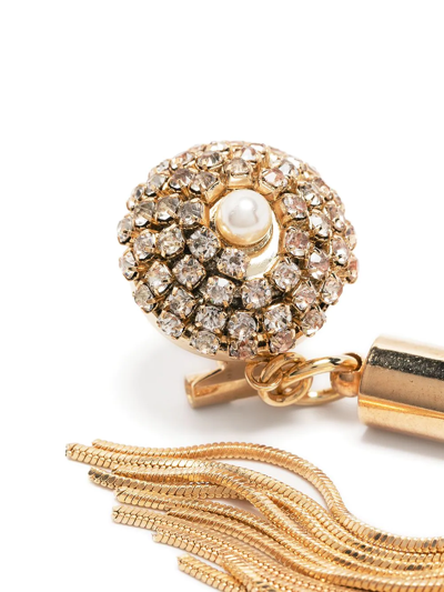 Shop Anton Heunis Dome Tassel Earrings In Gold