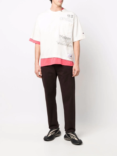Shop Miharayasuhiro Layered-detail T-shirt In Weiss