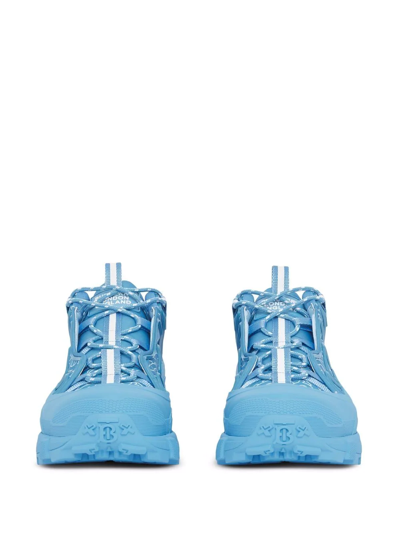 Shop Burberry Arthur Monogram Print Sneakers In Blau