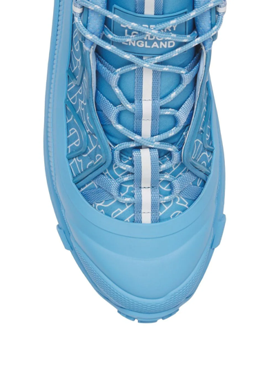 Shop Burberry Arthur Monogram Print Sneakers In Blau