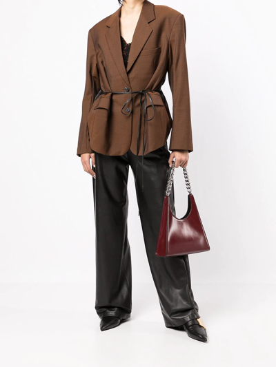 Litkovskaya Colour-block Oversized Blazer In Braun