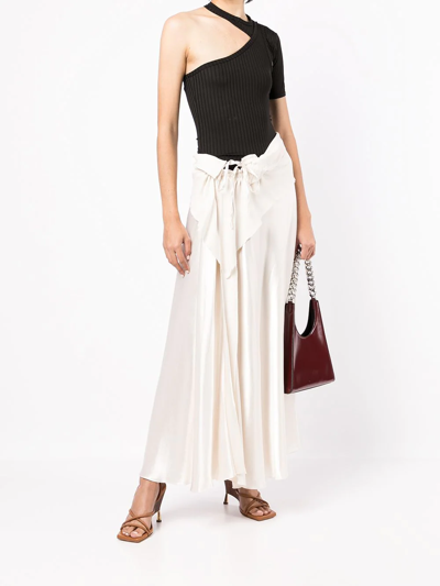 Shop Litkovskaya Bloom Cut-out Midi Skirt In Weiss
