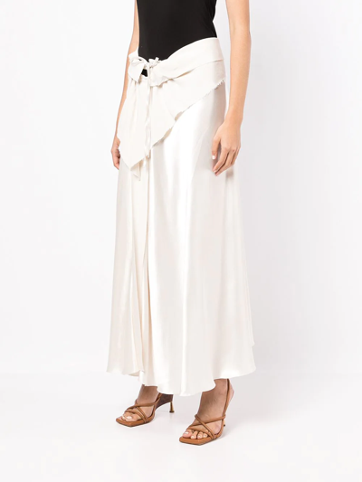 Litkovskaya Bloom Cut-out Midi Skirt In Weiss