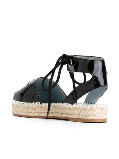 Shop Chiara Ferragni 'flirting' Espadrilles - Black