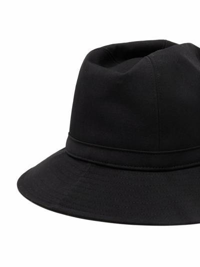 Shop Yohji Yamamoto Wide-brim Wool Hat In Schwarz