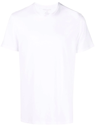 Majestic White Cotton Crew Neck T-shirt In Weiss