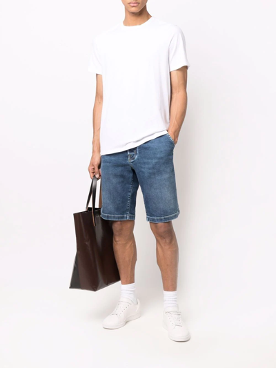 Majestic White Cotton Crew Neck T-shirt In Weiss