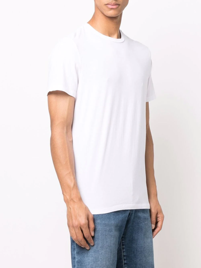 Majestic White Cotton Crew Neck T-shirt In Weiss
