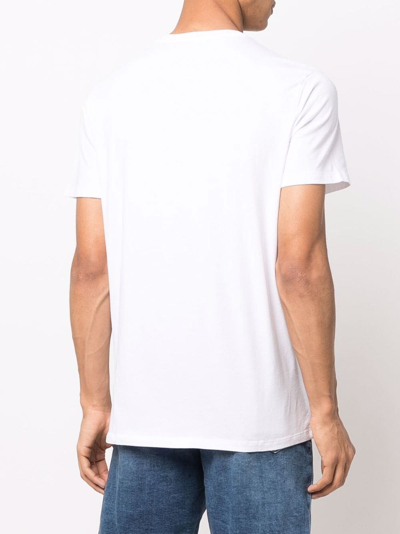Shop Majestic Round Neck Short-sleeved T-shirt In Weiss