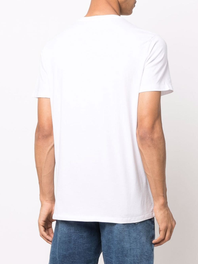 Majestic White Cotton Crew Neck T-shirt In Weiss