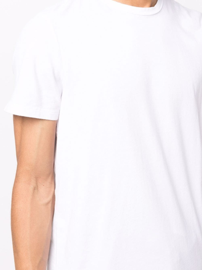 Majestic White Cotton Crew Neck T-shirt In Weiss