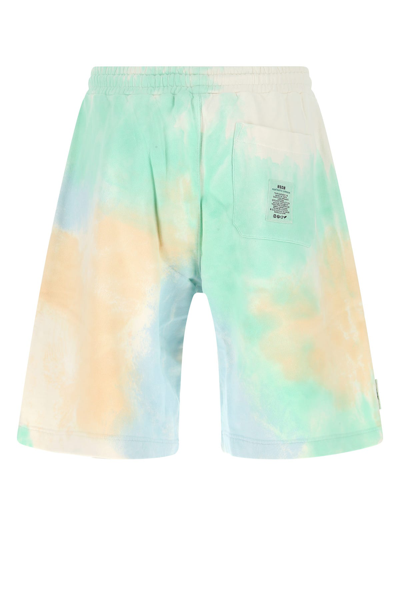 Msgm Tie Dye Pattern Bermuda