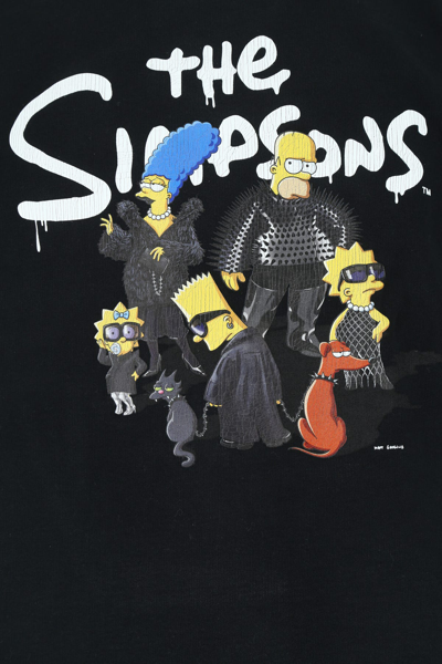 Shop Balenciaga Black Cotton Oversize The Simpsons Sweatshirt Nd  Uomo M