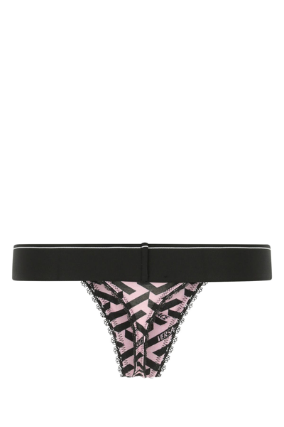 Shop Versace Printed Stretch Cotton Thong  Nd  Donna Iii