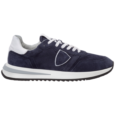 Shop Philippe Model Men's Shoes Suede Trainers Sneakers  Tropez 2.1 In Blue