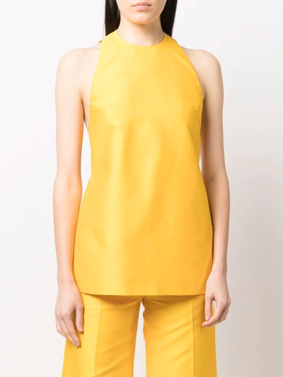 Shop Emilio Pucci Layered Sleeveless Blouse In Gelb