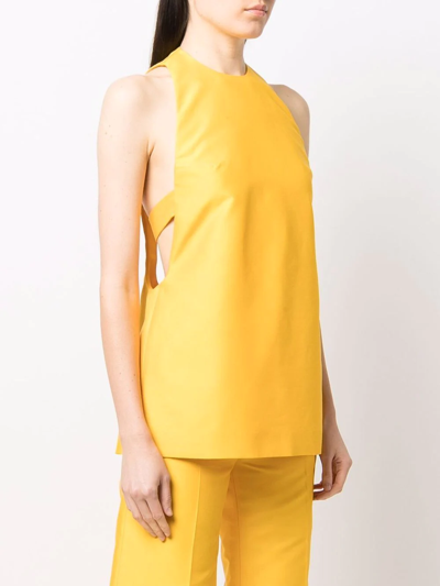 Shop Emilio Pucci Layered Sleeveless Blouse In Gelb