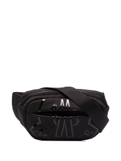 Shop Moncler Logo-print Belt Bag In Schwarz