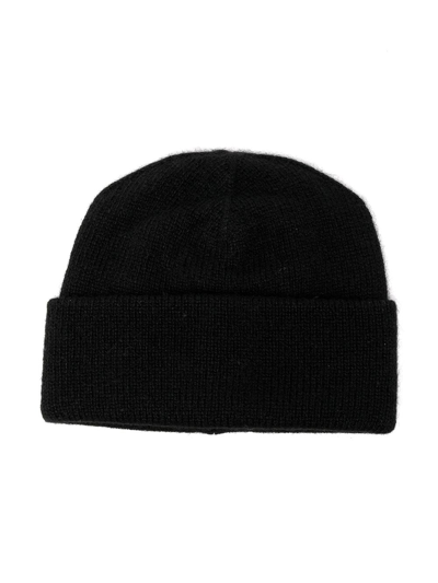 Shop The Row Knitted Ribbed-edge Beanie Hat In Black