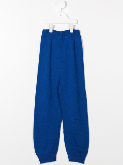 Shop The Row Knitted Drop-crotch Trousers In Blue