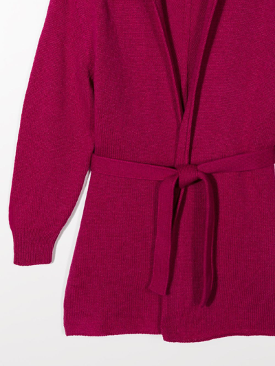 Shop The Row Tie-waist Cashmere Cardigan In Pink