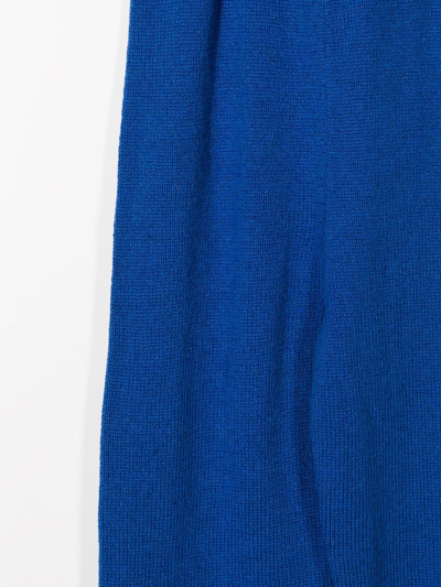 Shop The Row Knitted Drop-crotch Trousers In Blue