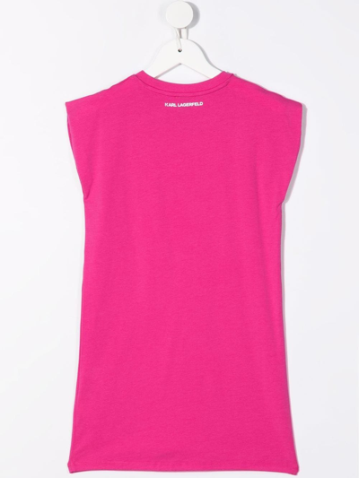 Shop Karl Lagerfeld Choupette T-shirt Dress In Pink