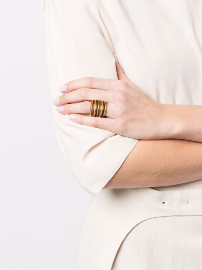 Goossens 'spirale' 24k Gold-plated Ring In Gold