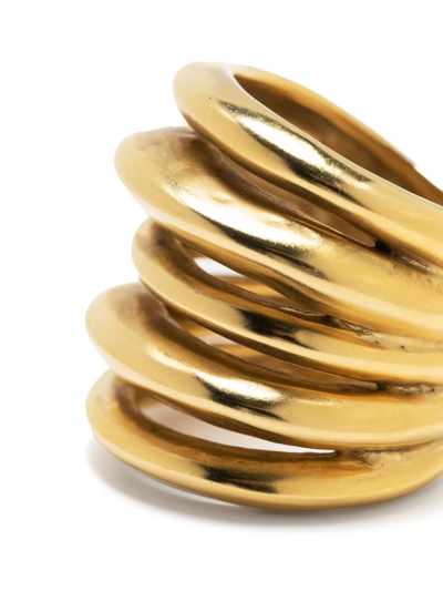 Goossens 'spirale' 24k Gold-plated Ring In Gold