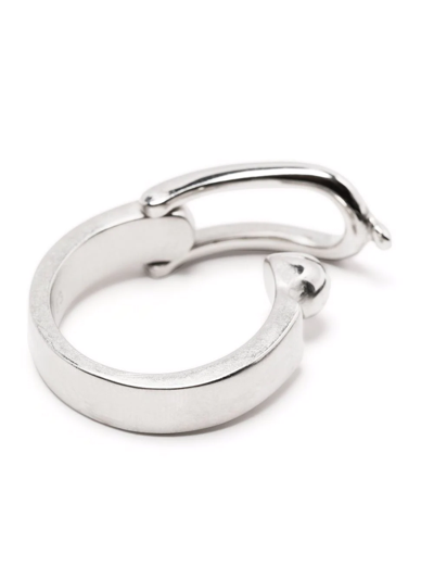 Shop Goossens Boucle Clasp Ring In Silver