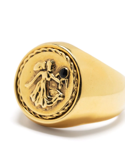 Shop Goossens Talisman Virgo Signet Ring In Gold