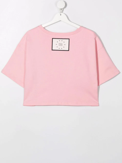 Douuod Teen Patch-detail Short-sleeved T-shirt In Pink