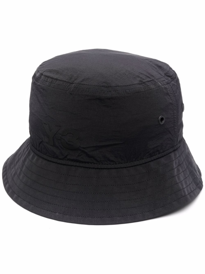 Shop Y-3 Ripstop Drawstring Bucket Hat In Black