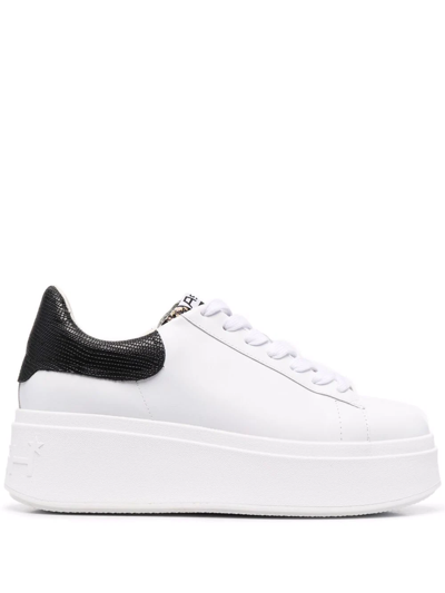 Shop Ash Moby Leather Sneakers In White