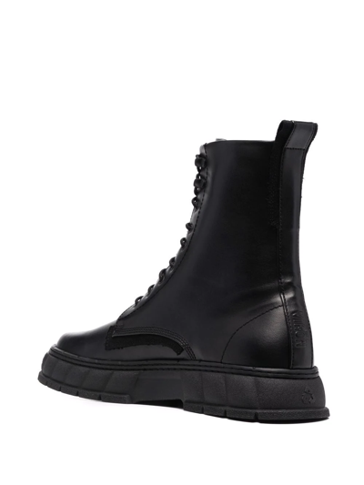 Shop Viron Logo-print Ankle Boots In Black