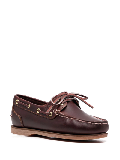 Shop Timberland Classic Boat 2-eye Leather Shoes In Brown