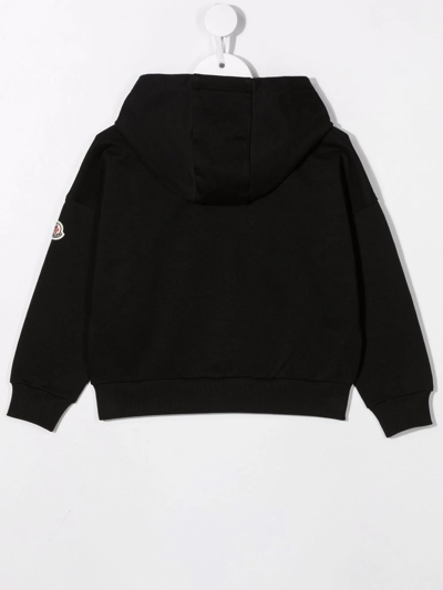 Shop Moncler Logo-print Pullover Hoodie In Black