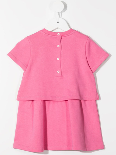 Shop Fendi Logo-print Skirt Romper In Pink