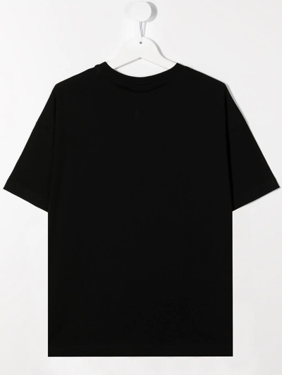 Shop Fendi Logo Crew-neck T-shirt In Black