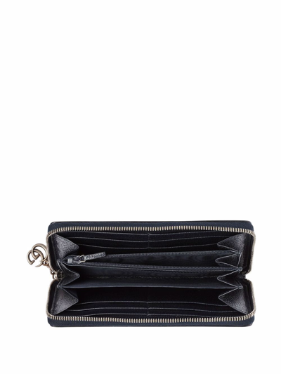 Shop Gucci Ophidia Zip-around Wallet In Blau