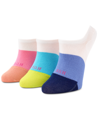 Shop Hue 3-pk. The Perfect Sneaker Liner Socks In Pop Block Pack