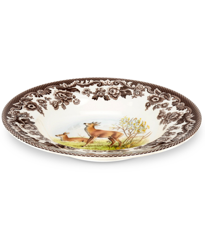 Shop Spode Woodland Deer Soup Plate In Brown