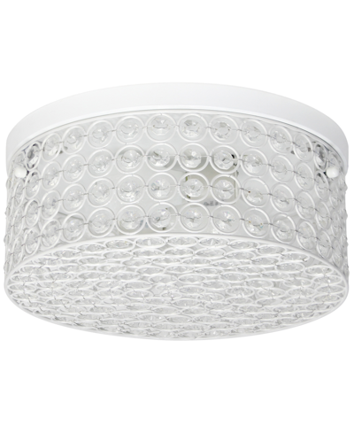 Lalia Home Glam 2 Light Round Flush Mount In White