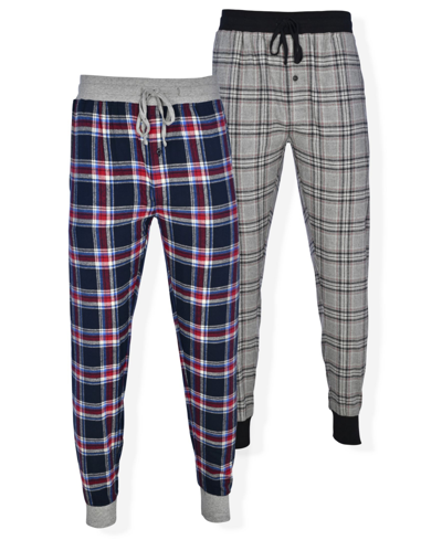 Shop Hanes Men's 2pk Flannel Jogger Pajama Pants In Copper